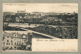 CPA - ALTKIRCH (68) - Carte Multi-Vues De 1906 - Epicerie Eichenberger Et La Gare - Altkirch