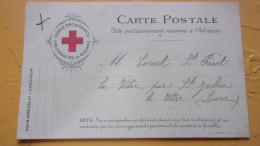 WWI CROIX ROUGE AGENCE  CORRESPONDANCE PRISONNIER JOHANNES CORNET 159 EME INF WITTEMBERG SAXE ST JULIEN LOIRE - Red Cross