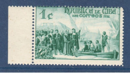 Cuba, **, Yv Non Répertorié, Année 1936, Non émis, Christophe Colomb, - Franking Labels