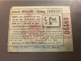 Anderlecht - Noodgeld 5 Centiemen - 2 Oktober 1917 - Autres & Non Classés