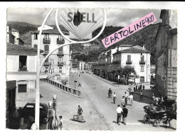 Calabria-catanzaro-nicastro Frazione Di Lamezia Terme Corso Numistrano Veduta Corso Benzinaio Shell Animatissima Anni 50 - Altri & Non Classificati