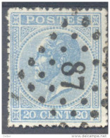 4Wv-687: N° 18A:  Ps87: COURTRAI - 1865-1866 Perfil Izquierdo