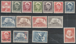 DANEMARK. GROENLAND. Lot De 15 Timbres Neufs Sans Charnière YT N° 6, 19/23A, 25/27, 30/33. TB. Voir Le Scan - Collections, Lots & Series