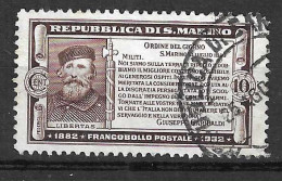 SAN MARINO - 1932 - GARIBALDI - C.10 - USATO (YVERT 168 - MICHEL 184- SS 168) - Oblitérés