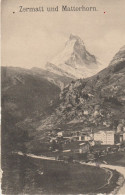 SUISSE . ZERMATT Und Matterhorn (+ 2 Timbres "Chiffres-Taxes à Percevoir" 10 Cts Brun Et 20 Cts Vert) - Zermatt