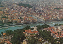 CARTOLINA  TORINO,PIEMONTE-PANORAMA DALL'AEREO-STORIA,MEMORIA,CULTURA,RELIGIONE,BELLA ITALIA,VIAGGIATA 1984 - Panoramic Views