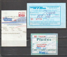 MEXIQUE. 3 Tickets De Bus Au Depart De San Miguel El Alto (Estado De Jalisco) Vers Tepatitlan (JALISCO) - World