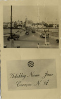 Curacao, N.A., Happy New Year, Pontoon Bridge, KNSM Building 1949 RPPC Postcard - Curaçao