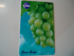 THAILAND   USED   CARDS   TOT CHIPS  FRUIT GRAPES GREEN - Alimentation