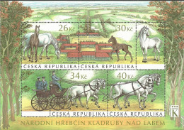 CZ 2022-1180-3 HORSES, CZECH, S/S,  MNH - Blocs-feuillets