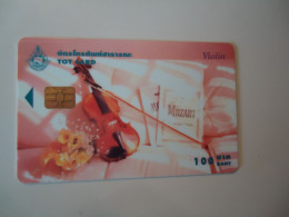 THAILAND USED  CARDS TOT CHIPS  MUSICAL INSTRUMENTS VIOLIN - Musique