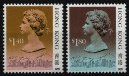 Hongkong 1989 - Mi-Nr. 548-549 III ** - MNH - Freimarken - Queen Elizabeth II - Neufs