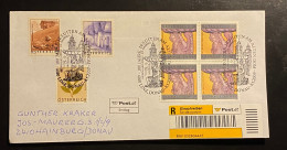 Österreich 2009 Sakrale Kunst Mi. 2807 Viererblock + Mi. 2422, 2423, 2696 Auf R-Brief FDC Sonderstempel LINZ/DONAU - Briefe U. Dokumente