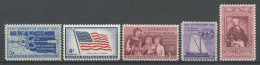 EU 1957 N° 629/633 ** Neufs MNH Superbes C 2 € Carte Oklahoma Drapeau Education Enseignante Bateau Sailboat Court - Ungebraucht