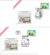 2093d: Österreich 1988, Landesausstellung Sonderstempel Köflach & Bärnbach, Pferde- Stempel, 2 FDC- Varianten - Köflach