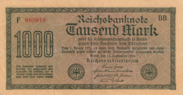 BANCONOTA GERMANIA 1000 REICHSBANKONOTE VF  (B_88 - 1.000 Mark