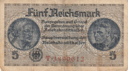 BANCONOTA GERMANIA 5 REICHSMARK VF  (B_81 - 5 Reichsmark