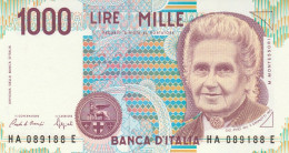 BANCONOTA  ITALIA 1000 LIRE MONTESSORI -  UNC (BN48 - 1.000 Lire