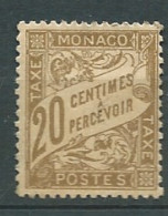 MONACO - Taxe -  Yvert N° 18 (*)  " Neuf Sans Gomme (*) - Malb12805 - Impuesto