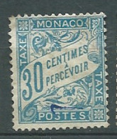 MONACO - Taxe -  Yvert N° 6 (*)  " Neuf Sans Gomme (*) - Malb12807 - Impuesto