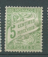 MONACO - Taxe -  Yvert N° 2 (*)  " Neuf Sans Gomme (*) - Malb12808 - Impuesto