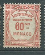 MONACO - Taxe -  Yvert N° 16 (*)  " Neuf Sans Gomme (*) - Malb12813 - Impuesto