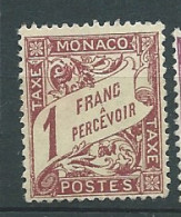 MONACO -Taxe  Yvert N° 23 (*) Neuf Sans Gomme - Malb12825 - Impuesto