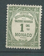 MONACO -Taxe  Yvert N° 13 (*) Neuf Sans Gomme - Malb12828 - Impuesto