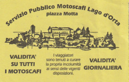 BIGLIETTO MOTOSCAFI LAGO D'ORTA (M_279 - Europa