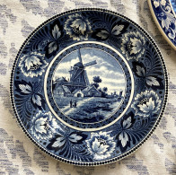 Assiette Déco 1895 Collection Hollandia  23 Cm Société Céramique De Maestricht Moulin Bleu #200919 - Maastricht (NLD)