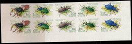 RUSSIA 2003 BEETLE SET OF PAIR IMPERF MI No 1104-4 MNH VF!! - Variétés & Curiosités