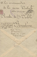 Carta Circulada De Monflorite (Huesca) A Barcelona, Año 1937. Marca "Brigada Mixta 134 - Cuarto Batallón - - Marques De Censures Républicaines