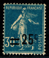  YVERT 217 N** - MNH - 1926 Semeuse 30 Cts Avec Surcharge 25 C Décalée - SCAN RECTO-VERSO = SANSURPRISE - Unused Stamps