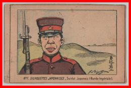 CPA PS V Février 1904 - Illustrateur G BIGOT - N°1 SILHOUETTES JAPONAISES - Soldat Japonais (Garde Impériale). - Bigot