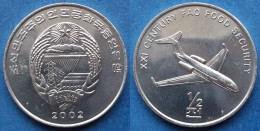 NORTH KOREA - 1/2 Chon 2002 "Jet Airliner" KM# 194 Democratic Peoples Republic (1948) - Edelweiss Coins - Korea, North