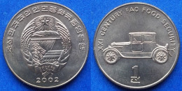 NORTH KOREA - 1 Chon 2002 "Antique Automobile" KM# 196 Democratic Peoples Republic (1948) - Edelweiss Coins - Korea, North