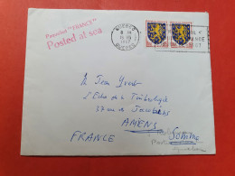 Enveloppe Du Paquebot France Avec Cachet D'escale De Quebec Sur Enveloppe Pour Amiens En 1967 - D 41 - Poste Maritime