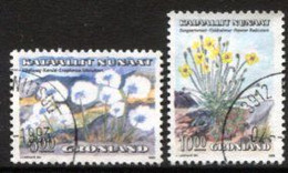 GREENLAND 1989 Flowers I Used.  Michel 197-98 - Gebruikt