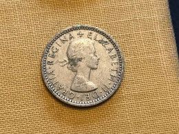 Münze Münzen Umlaufmünze Großbritannien 6 Pence 1957 - H. 6 Pence