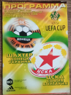 Official Program Champions League 2001-02 Shakhtar Donetsk Ukraine - PFC CSKA Sofia Bulgaria - Books