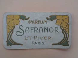 Carte Parfumée - " Safranor " L.T.Piver - Paris - Calendrier 1908 - 2 Scanns - - Antiquariat (bis 1960)