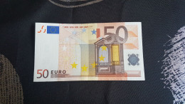 Billet De 50 Euros 2002 Rare Signé Jean Claude Trichet -série X-Allemagne Etat Sup - Sonstige & Ohne Zuordnung