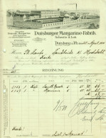 DUISBURG 1911 Rechnung Deko " Schmitz & Loh Margarinefabrik " - Alimentaire