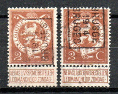 2342 Voorafstempeling Op Nr 109 - BRUGGE 1914 BRUGES - Positie A & B - Roulettes 1910-19