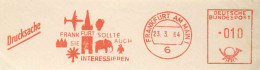 829  Manchot Pingouin, Eléphant, Palmier: Ema D'Allemagne, 1964. Penguin, Palm Tree Meter Stamp From Frankfurt, Germany - Pingouins & Manchots