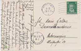 DEUTSCHES REICH 1928, 8 Pf Ludwig Van Beethoven EF Auf Kab.-Neujahrskarte Mit Maschinenstempel „MÜNCHEN / 8“ – Zweimal - Briefe U. Dokumente