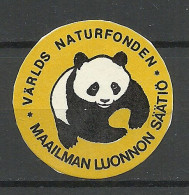 Finland - Propaganda Sticker Aufkleber, Panda Bear Natur- Und Tierschutz Werbung WWF - Oblitérés