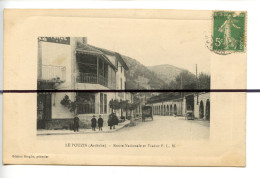 CARTE Cuvette .CPA . ARDECHE. D07. Le Pouzin . Route Nationale Et Viaduc P. L. M. - Le Pouzin