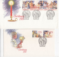 AUSTRALIA 1987 Christmas Two FDC #1699 - Brieven En Documenten