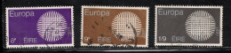 IRELAND Scott # 279-81 Used - 1970 Europa Issue - Used Stamps